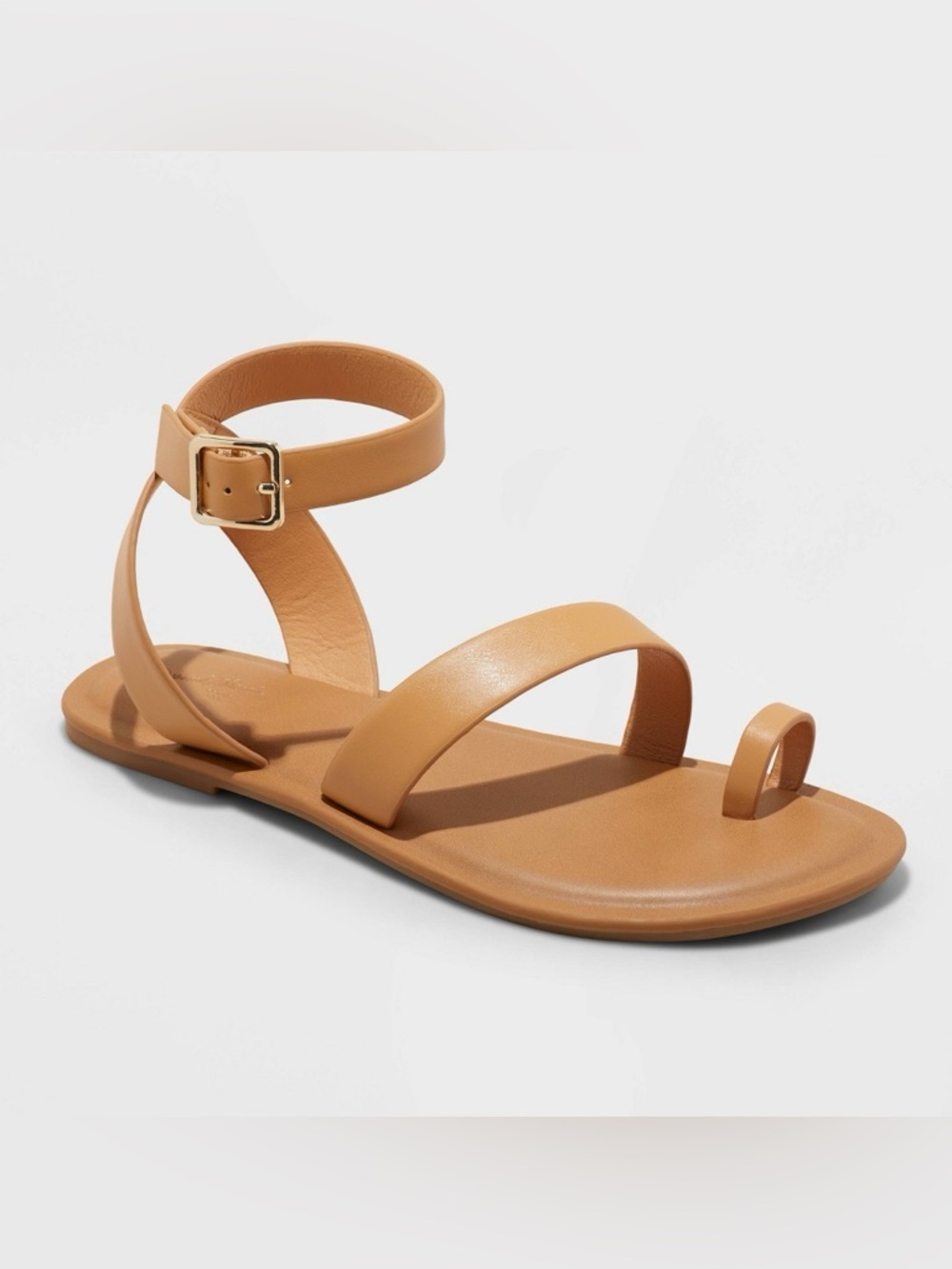 Sol Toe Loop Ankle Strap Sandals - Universal Thread Tan - size 9.5 - new